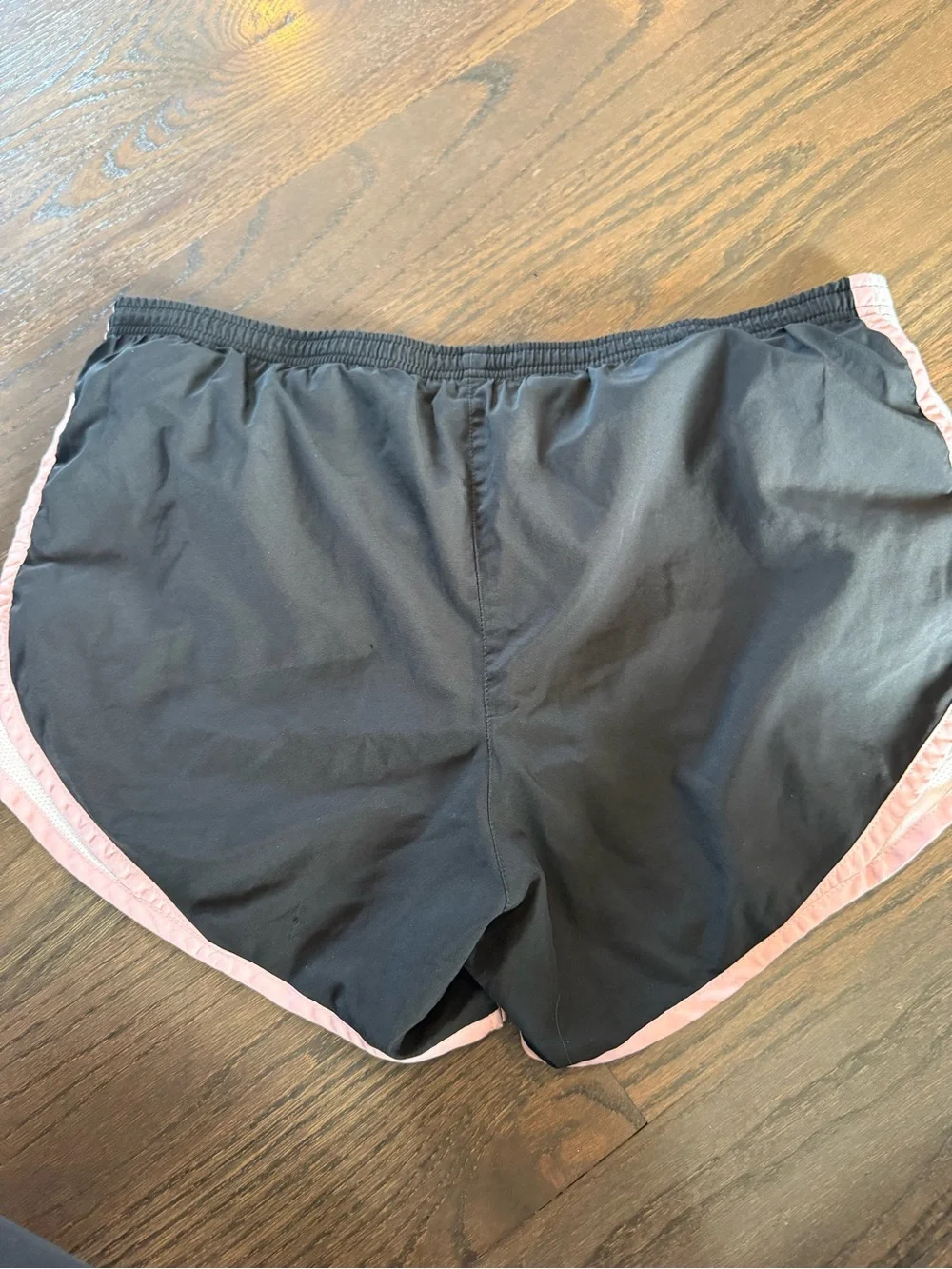 Nike Women's Black Pink Running Shorts Mesh Polyester Built-In Brief Size Medium
